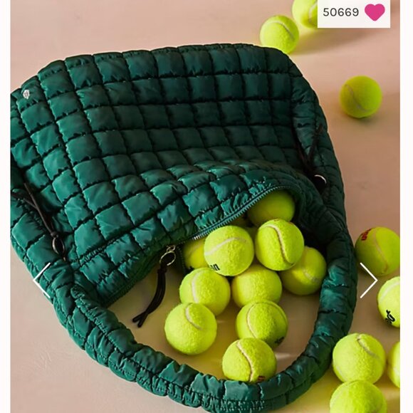 Free People Quilted Carryall in Fuji Jade - Picture 4 of 11